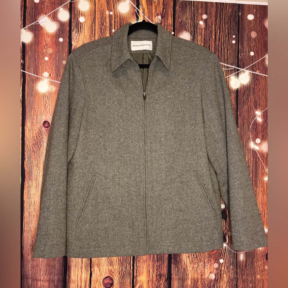 Evan Picone Women’s Olive Wool Blend Blazer - Picture 2 of 7